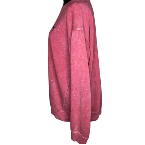 VS PINK Acid Wash Pink Crew Neck Sweatshirt - Picture 3 of 6